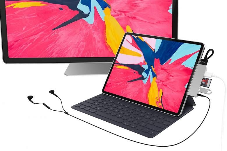 The Sanho HyperDrive for the iPad Pro is said to be the first dedicated USB-C hub for the tablet. PHOTO: SANHO