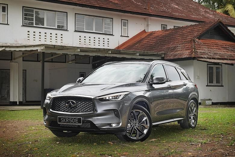 The Infiniti QX50's engine is among the smoothest 2-litre four-cylinders around, matching the creaminess of a bigger power plant with more cylinders.