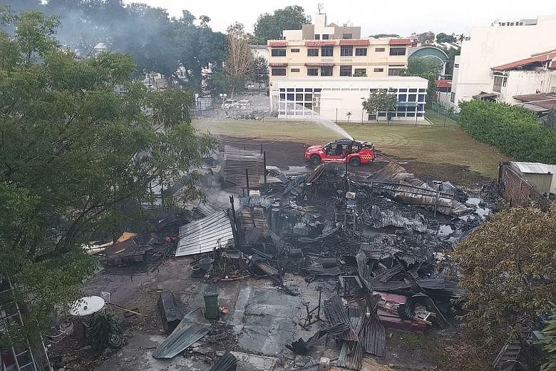 The SCDF said that the fire was extinguished in about two hours.