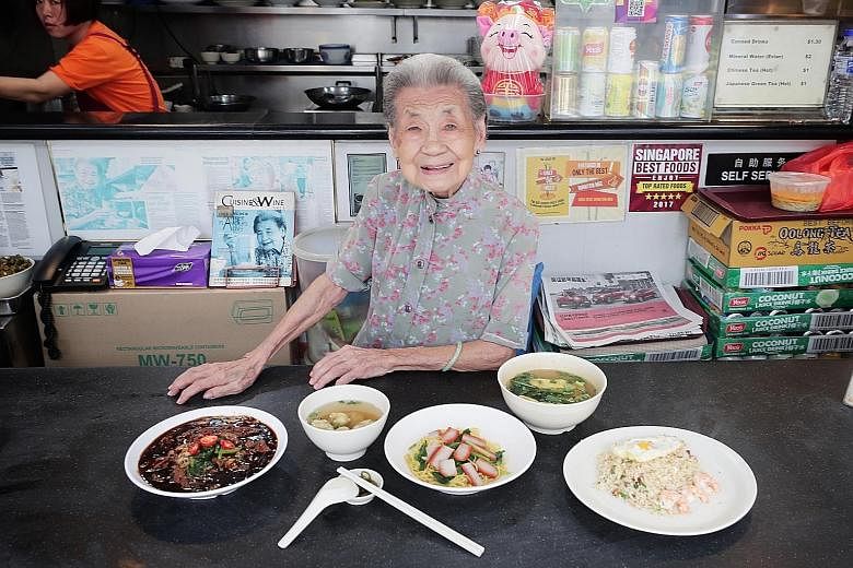Nam Seng owner Leong Yuet Meng is still working at age 90.