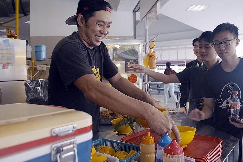 Mr Vince Ang, 41, used to run a yong tau foo stall in the TPJC canteen. His stall was beside his aunt's stall, which sold ban mian. Tampines Junior College's "last assembly" on Dec 8 last year that was attended by more than 300 former staff and stude