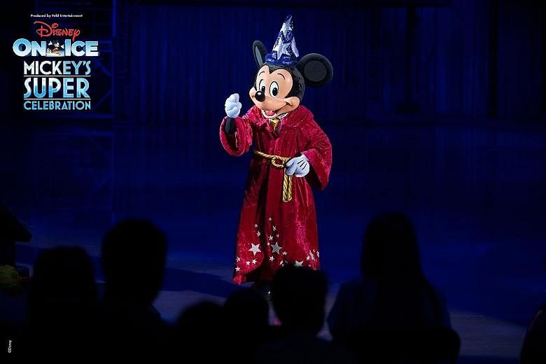 The special show will feature well-loved characters from the Disney movies waltzing on ice, including Jasmine (left) from Aladdin, and it will also be commemorating the 90th anniversary of Mickey Mouse (right).