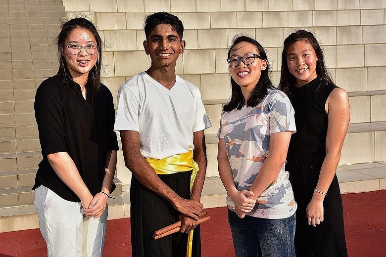 From left: Shirlene Hew (shooting), Shan Anandan (track), Raeka Ee (netball) and Clydi Chan (swimming)are four of 18 student-athletes identified by the Singapore Sports School as prospective recipients of EW Barker Scholarship this year.