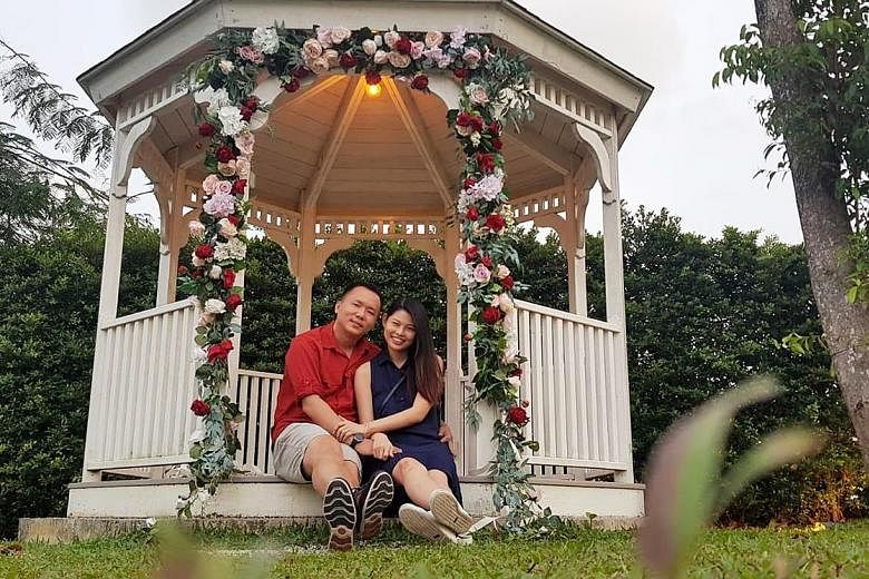 Mr Pang Keng Hao, 29, and his bride-to-be Yap Wei Xuan, 26. The couple have been dating for nine years.