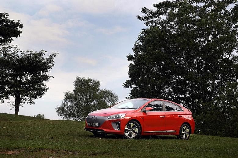 The Hyundai Ioniq Electric is one of the electric cars available in Singapore.