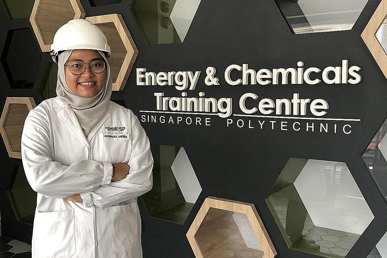 Ms Noorhana Ameera Norzaim enrolled in Singapore Polytechnic after her A levels.