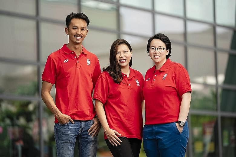 Juliana Seow (centre) will be the Singapore contingent's chef de mission for the Philippines SEA Games. Chung Pei Ming and Valerie Teo will assist her.
