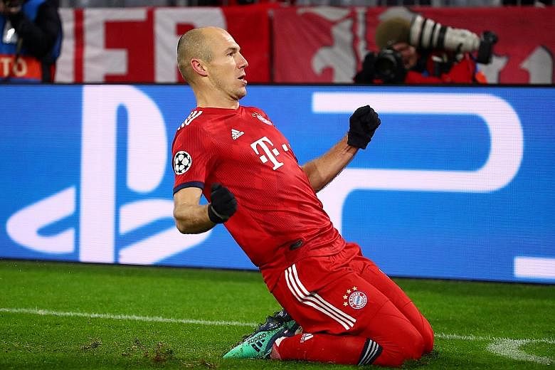Bayern Munich winger Arjen Robben, sidelined by a thigh injury since November, will play no part in tomorrow's first leg, but he feels Liverpool defender Virgil van Dijk's one-game suspension will be a weak point the German champions have to exploit.