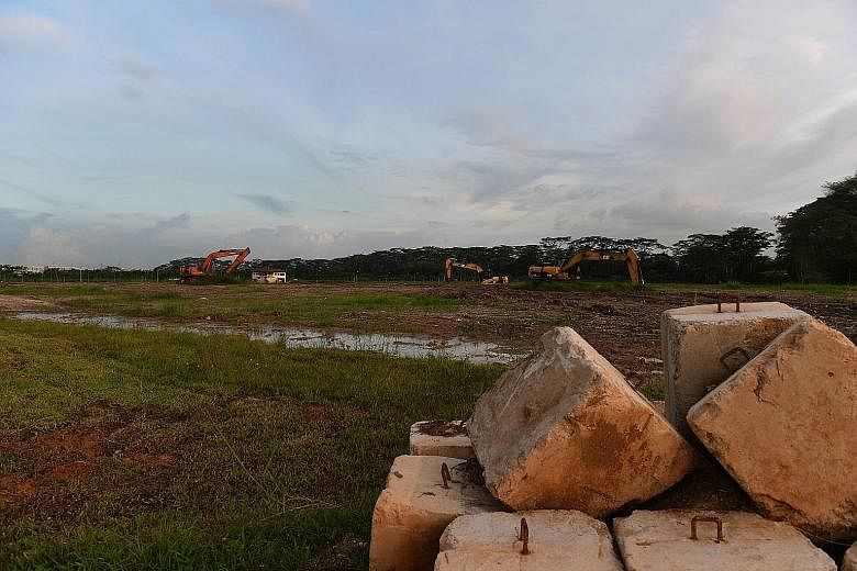 A plot of land in Lim Chu Kang, in this picture taken in May 2017. Two plots of land at Lim Chu Kang were not awarded in the tender exercise as no proposals met the tender requirements. But bidders experienced more success in Sungei Tengah, where all