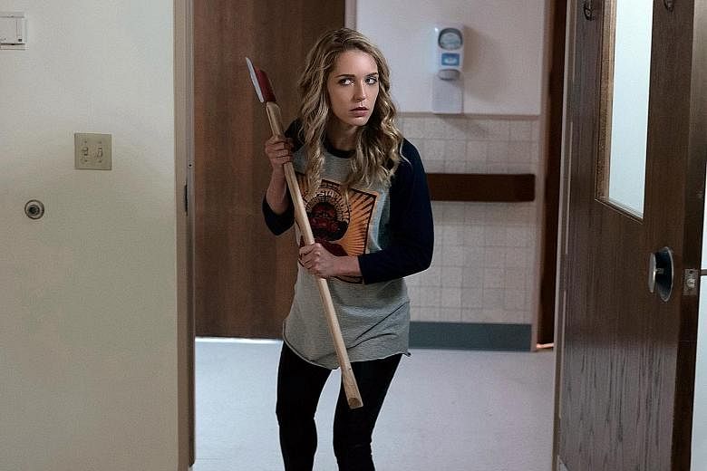 Actress Jessica Rothe reprises her role as university student Tree Gelbman in the sequel to Happy Death Day (2017).