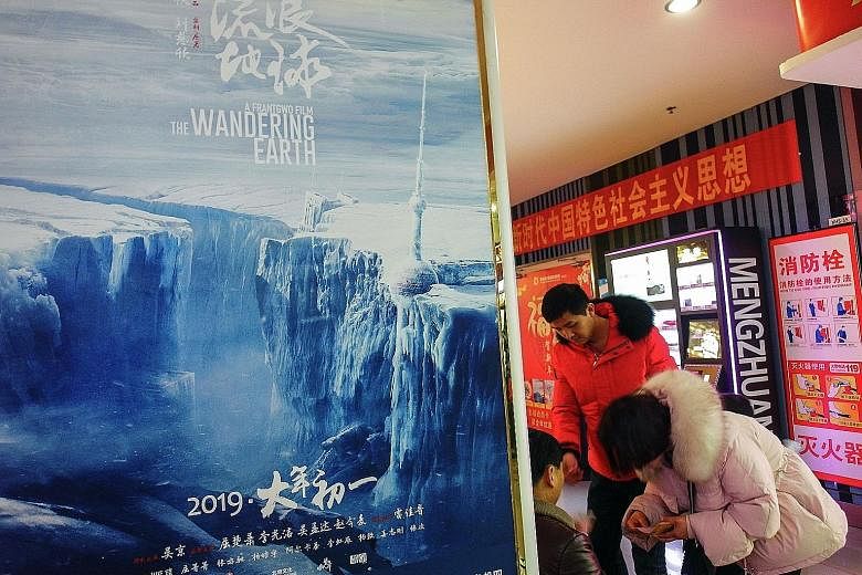 The Wandering Earth's box-office takings hit 3.7 billion yuan (S$745 million) within a fortnight, making the film China's second-highest grossing to date.