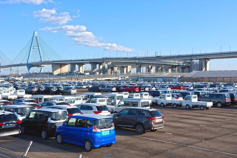 Vehicles sitting at Nagoya Port in Nagoya, Aichi prefecture, earlier this month. Imports of Japanese cars make up about two-thirds of Japan's US$69 billion annual trade surplus with the US, making Tokyo a target of criticism by US President Donald Tr