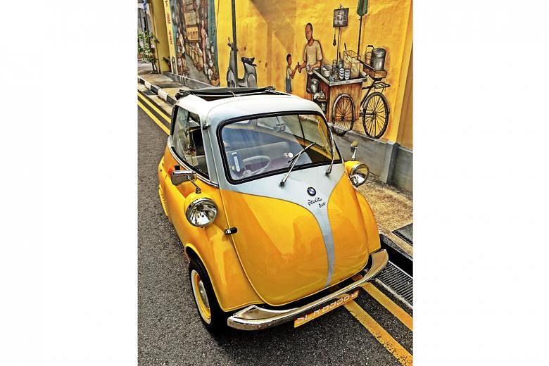 Mr Bryan Chow searched classic car websites and found the BMW Isetta 300 (above) in Dorset, Britain.
