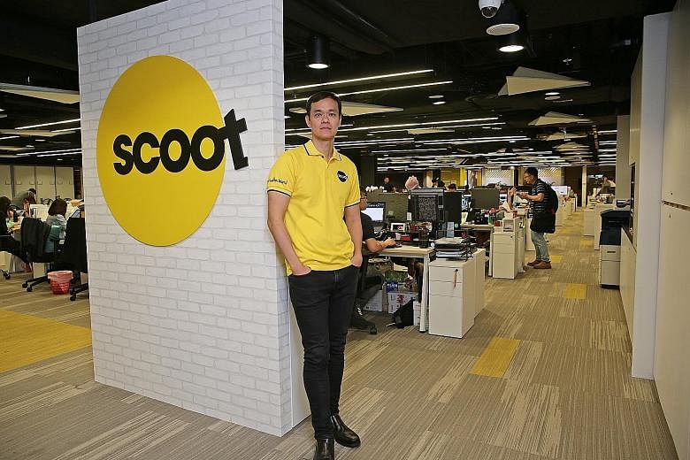 Scoot CEO Lee Lik Hsin (above) says a lot of work is being done to ensure operational resilience. Left: Passengers feel Scoot could have done a much better job taking care of their needs while they were stranded. PHOTO: SHIN MIN DAILY NEWS
