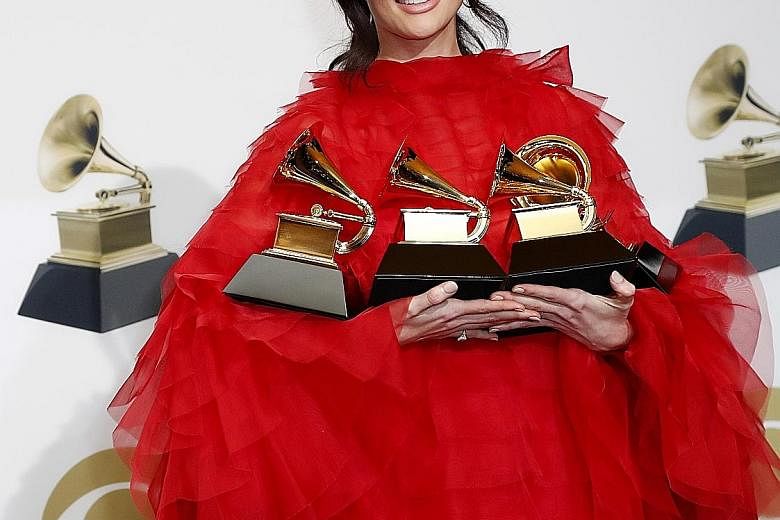 Kacey Musgraves' (above) Grammy wins included Album of the Year.