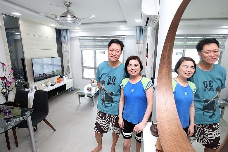 Mr Tan Hiok San, 68, and his wife Chen Yuxian, 58, downsized from their three-room flat in Chai Chee to a two-room flat with a 45-year lease. They paid $120,000 for it.