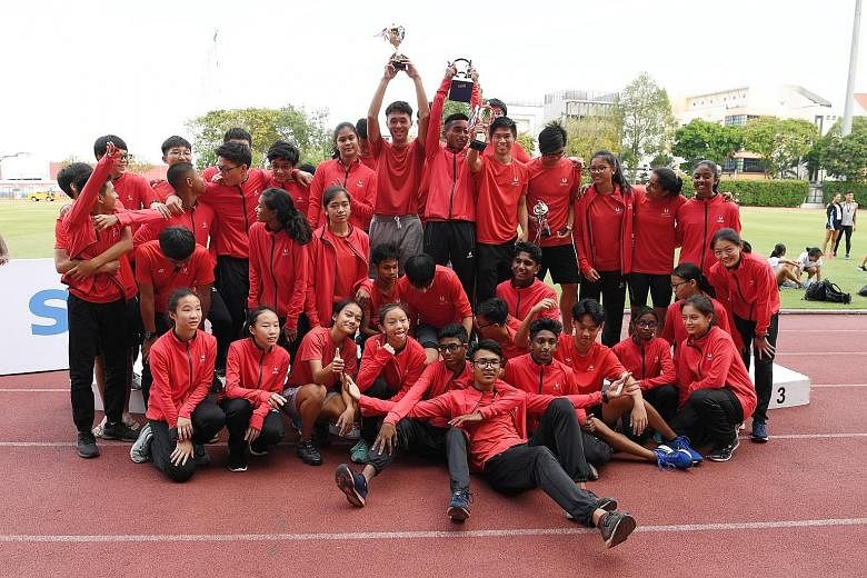 Yesterday's victory was Singapore Sports School's eighth overall title in nine years.