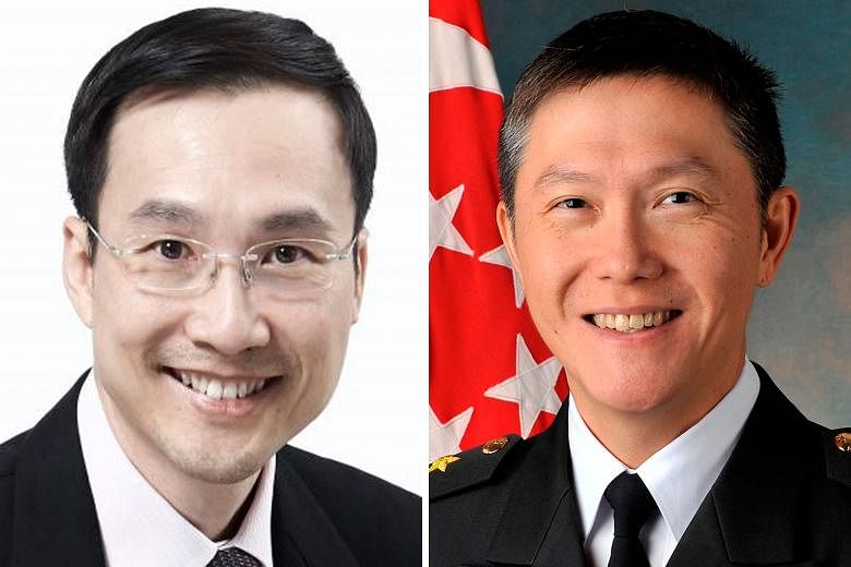 Mr Augustin Lee (left) will succeed Mr Ng Chee Peng as chief executive of the CPF Board. Mr Ng is stepping down after 30 years in public service.
