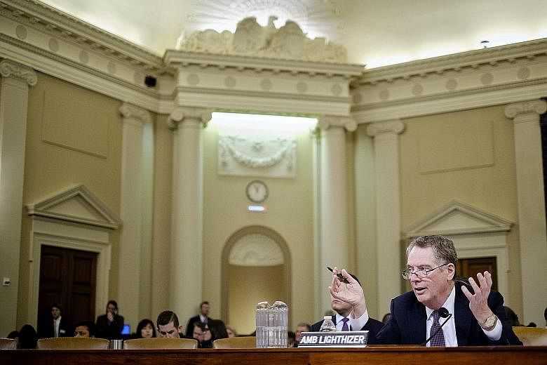 US Trade Representative Robert Lighthizer testifying before the House Ways and Means Committee in Washington on Wednesday.