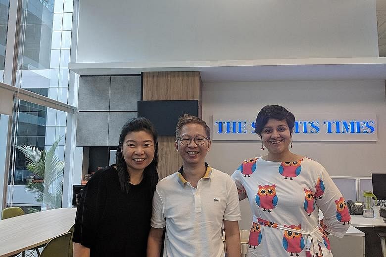 Hear Life reporters (from left) Melissa Sim, Boon Chan and Akshita Nanda on the ST podcast.
