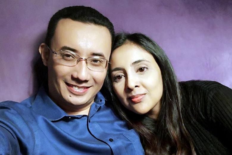 Samirah Muzaffar, seen here with her late husband Nazrin Hassan, founder of Cradle Fund, has been charged, along with two teens and another woman, with his murder.