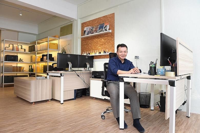 Mr Erwayne Teo, who suffered spinal injuries after a motorbike accident, joined global energy and commodities company Sassax as an operations executive last year. The company modified Mr Teo's workspace, with partitions removed to create an open spac