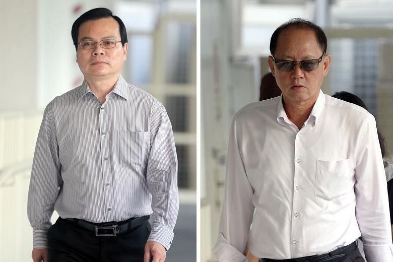 Wong Chee Meng (left) is accused of receiving more than $107,000 in bribes. His alleged co-conspirator Chia Sin Lan (right) is also being tried concurrently in the ongoing bribery case.