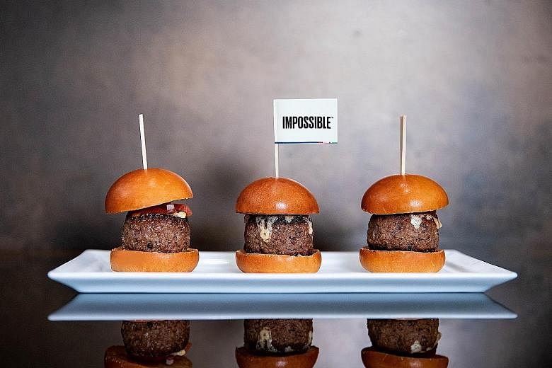 Above: Dr Patrick Brown, founder and CEO of Impossible Foods, started the company in 2011 to create meat and dairy products that would satisfy meat lovers and reduce the environmental impact caused by animal farming. Left: Cut by Wolfgang Puck's The 