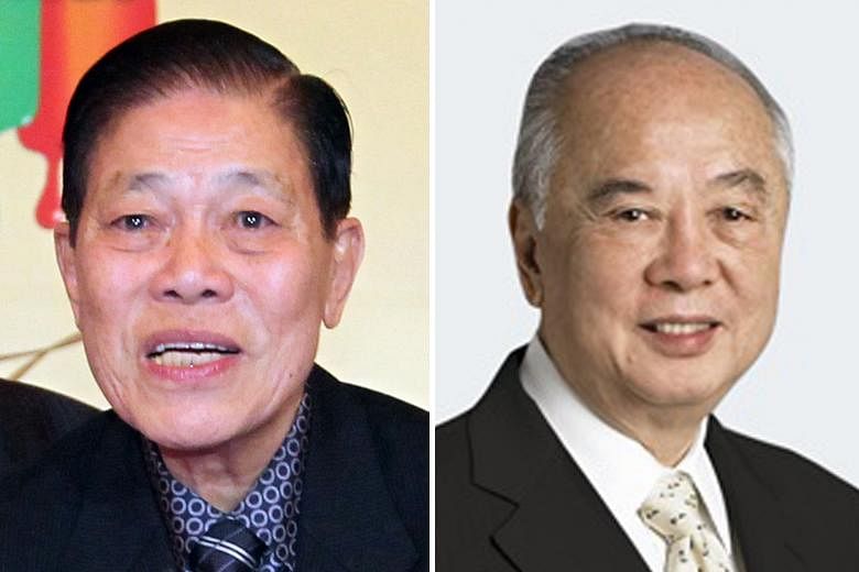 Making Forbes' latest list of the world's richest are (from left) Singapore real estate billionaires Robert Ng and Philip Ng of Far East Organization; paint tycoon Goh Cheng Liang; United Overseas Bank chairman emeritus Wee Cho Yaw; and Valencia foot