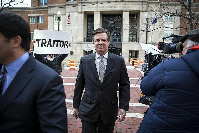 Paul Manafort leaving the federal courthouse in Virginia, in March last year. He has been given a 47-month prison term, despite guidelines recommending 19 to 24 years.
