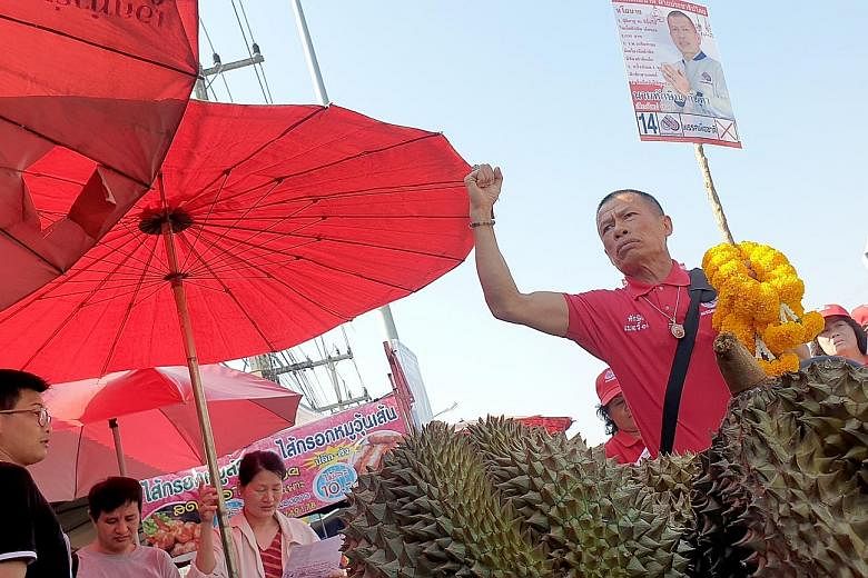 Mr Thaksin Kanta, 62, is among 15 candidates from Pheu Chart party who have changed their names to Thaksin or Yingluck, after former prime ministers Thaksin Shinawatra and his sister Yingluck. He is up against 32 rival candidates in the constituency 