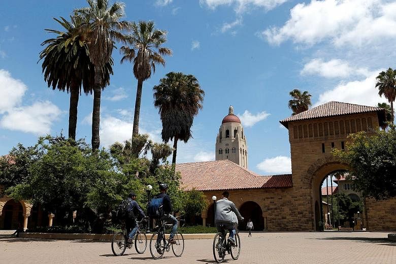 The main quadrangle at Stanford University's campus in Stanford, California. The US university is famous for producing entrepreneurs and innovators.