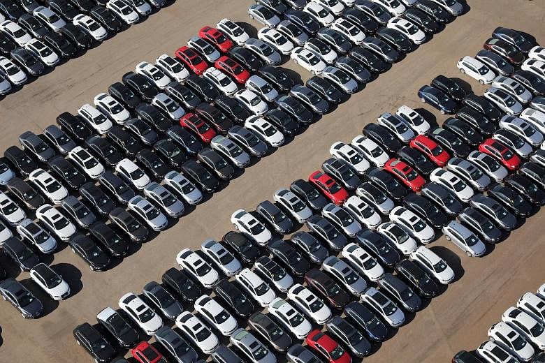 Reacquired Volkswagen and Audi diesel cars in a desert graveyard in California. Volkswagen has offered to buy back about 500,000 polluting vehicles in the United States.