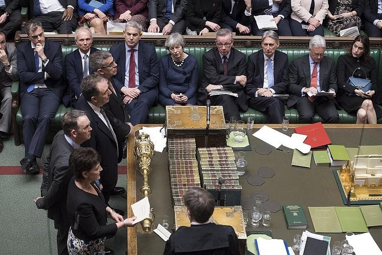 British lawmakers voted on Thursday night to allow the government to seek a delay for Britain's departure from the European Union., but the Conservative Party is still severely split.