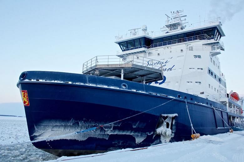 The Baltic icebreaker Polaris is the first icebreaker to run on natural gas, which is less polluting than the usual diesel fuel. The maritime industry is adopting more environmentally friendly measures.