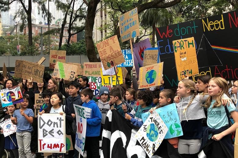 Schoolchildren in Hong Kong were among the million students across the globe who skipped school to demonstrate last Friday, calling for stronger action on climate change. "If we let climate change go on, we won't have a future," says Luna Uribe (left
