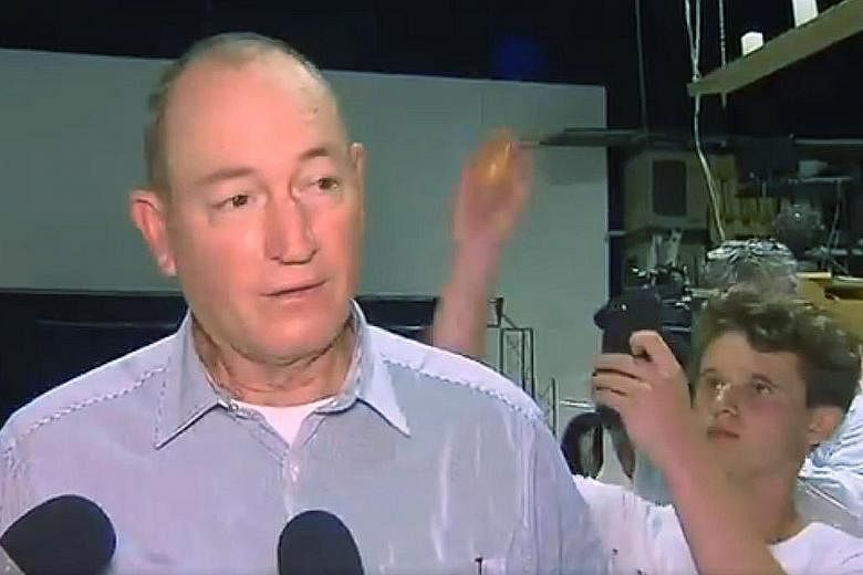 A young man threw an egg at Queensland Senator Fraser Anning at a press conference in Moorabbin, Melbourne yesterday. Australian Prime Minister Scott Morrison looking at tributes to the Christchurch attack victims during a visit to the Lakemba Mosque