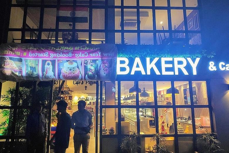 An outlet of the much-loved Karachi Bakery in India was forced to cover up the first half of its name to pacify protesters who had gathered outside the store on Feb 22 to demand that the signboard with the firm's name, which it shares with a Pakistan