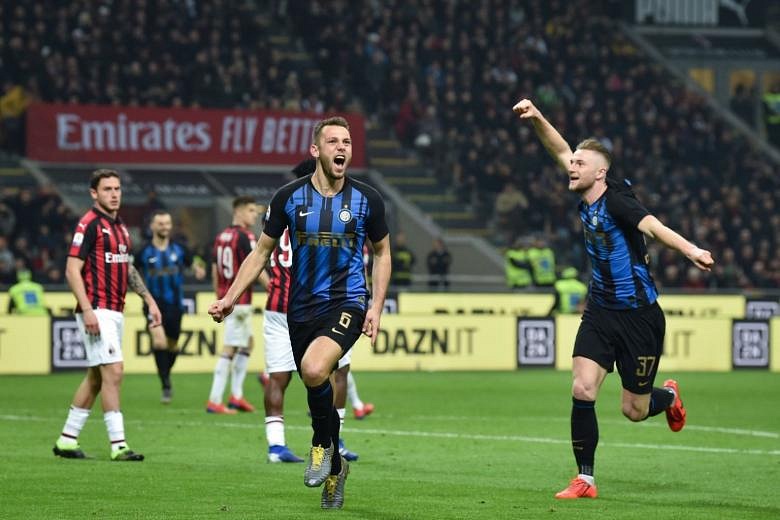 Football: Inter edge Milan in five-goal derby thriller to go third ...