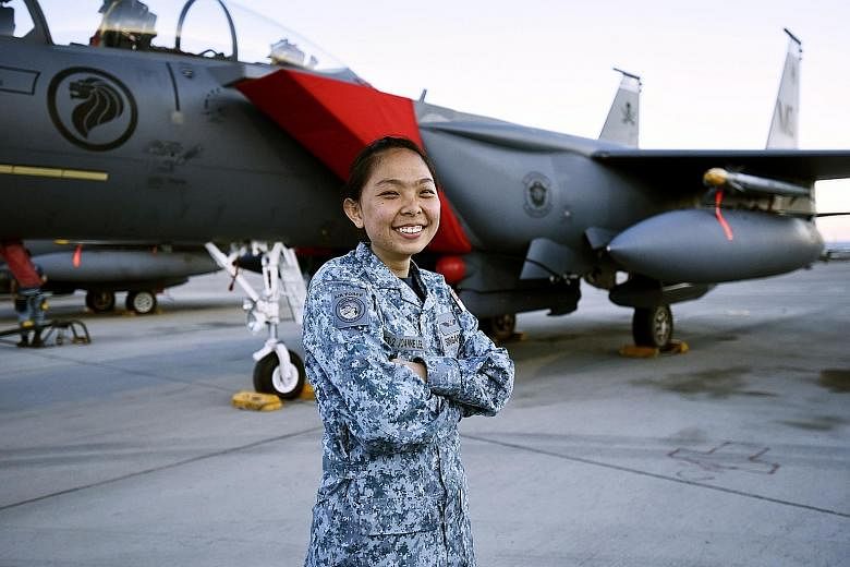 As a Republic of Singapore Air Force engineer, Military Expert 1 Joanne Lee's role was to ensure the air force's six F-15SG fighter jets were mission-ready, whatever the environment, for this year's Exercise Red Flag-Nellis in the United States.