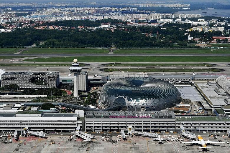 Changi Airport Terminal 3's revamped Basement 2 includes a massive high-definition screen to air movies and live football matches. The airport was also named the best in the world for leisure amenities. The dome-shaped Jewel Changi Airport, with more