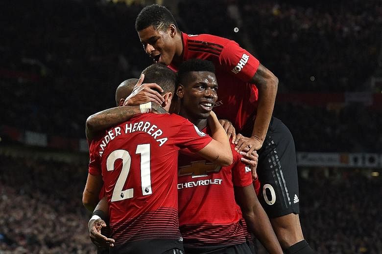 Players like (from left) Ander Herrera, Paul Pogba and Marcus Rashford are among those who have shone since the appointment of Ole Gunnar Solskjaer as Manchester United interim manager. Dwight Yorke is the latest to join the chorus of supporters call