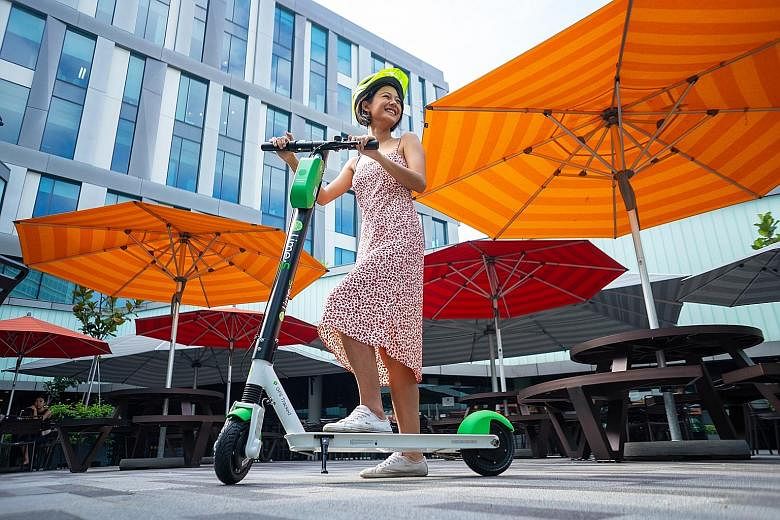 Lime currently runs shared e-scooter services at places including Singapore Science Park 1 and 2, International Business Park and Changi Business Park.