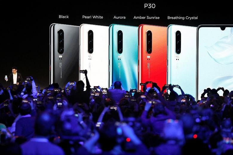 Huawei's new P30 smartphones were unveiled in France last month.