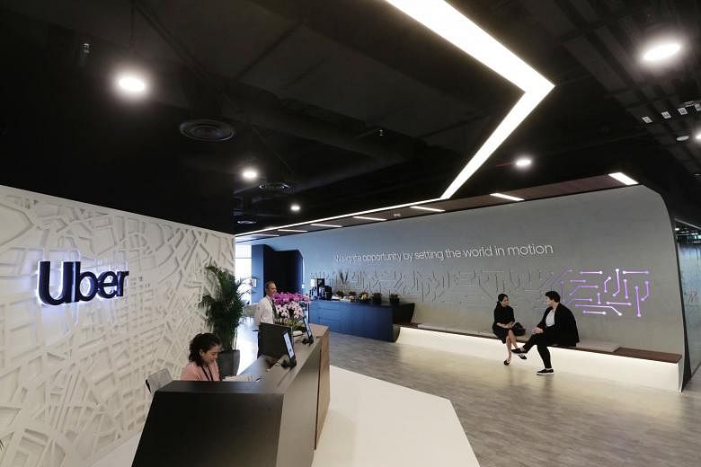 A glimpse of Uber's new regional office in Singapore, ahead of its official opening yesterday.