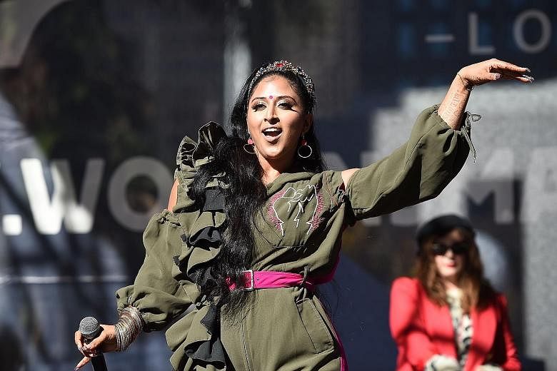 Indian-American rapper Raja Kumari, performing in Los Angeles, California, in January, releases a five-track debut EP, Bloodline.