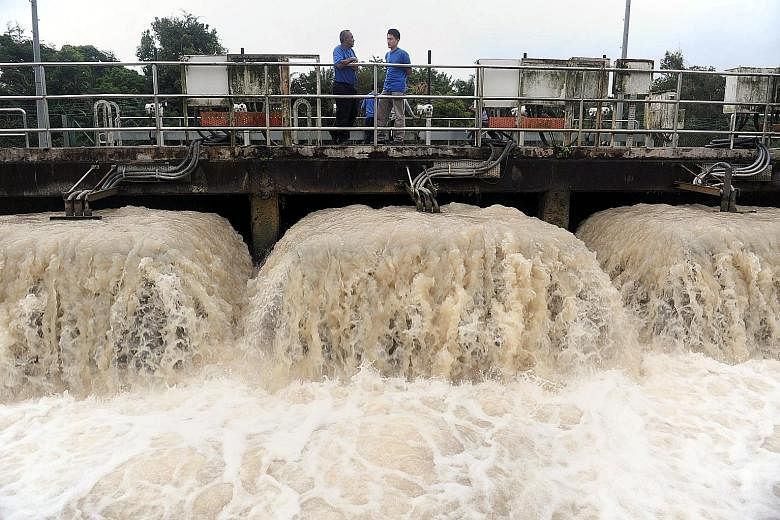 The Johor River water treatment plant, shut down yesterday along with the Semanggar and Tai Hong plants. PUB said it is monitoring the raw water quality in Johor River closely and "will resume abstraction and treatment of raw water when water quality