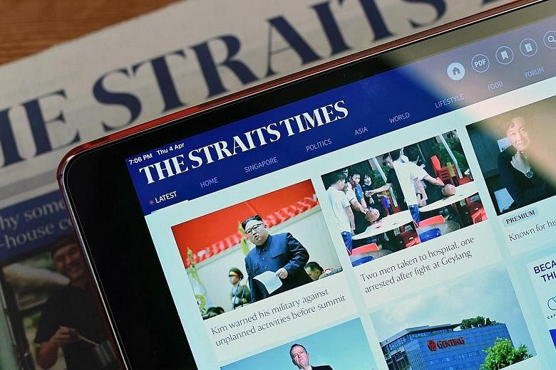 Revenue from SPH's digital media segment grew steadily for the six months ended Feb 28. Newspaper digital ad revenue increased 15.1 per cent year on year, while total digital revenue - including other portals and online classifieds - was up 13.1 per 