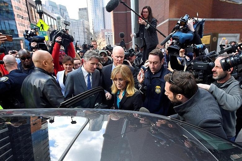 Actress Felicity Huffman leaving the federal courthouse in Boston, Massachusetts, last week after facing charges in a nationwide college-admissions cheating scheme.