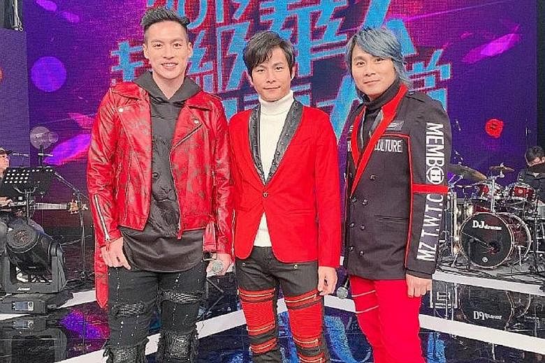 The remaining members of 5566 are (from left) Jason Hsu, Tony Sun and Zax Wang.